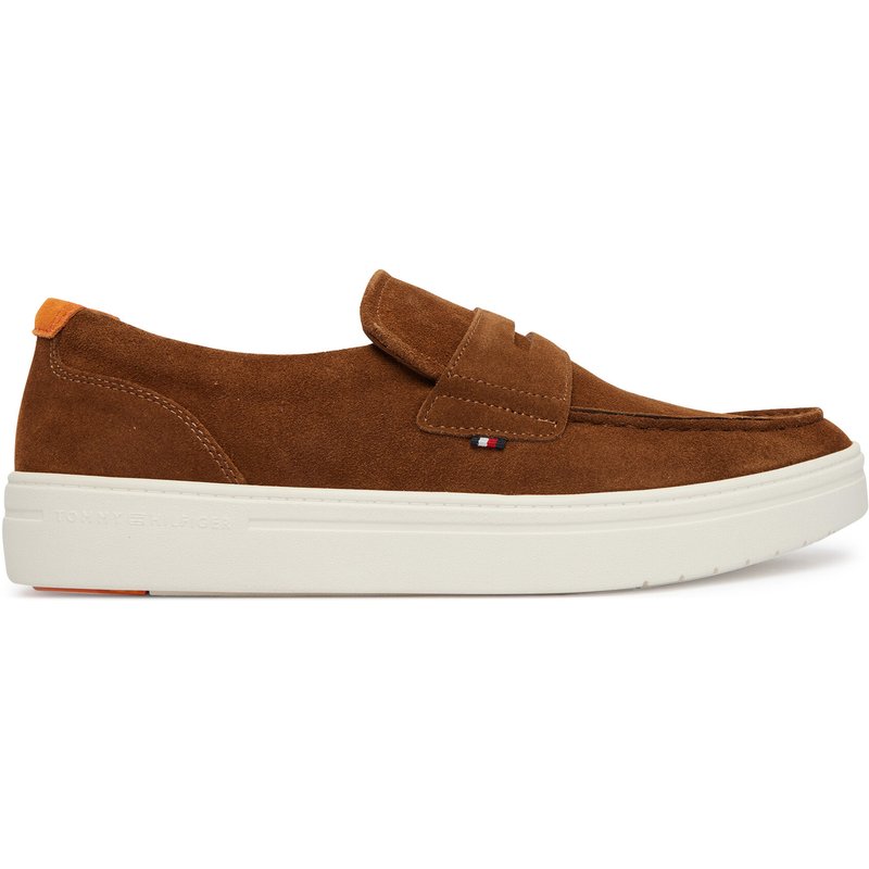 Halbschuhe Tommy Hilfiger Modern Light Hybrid Suede Loafer FM0FM05786 Braun