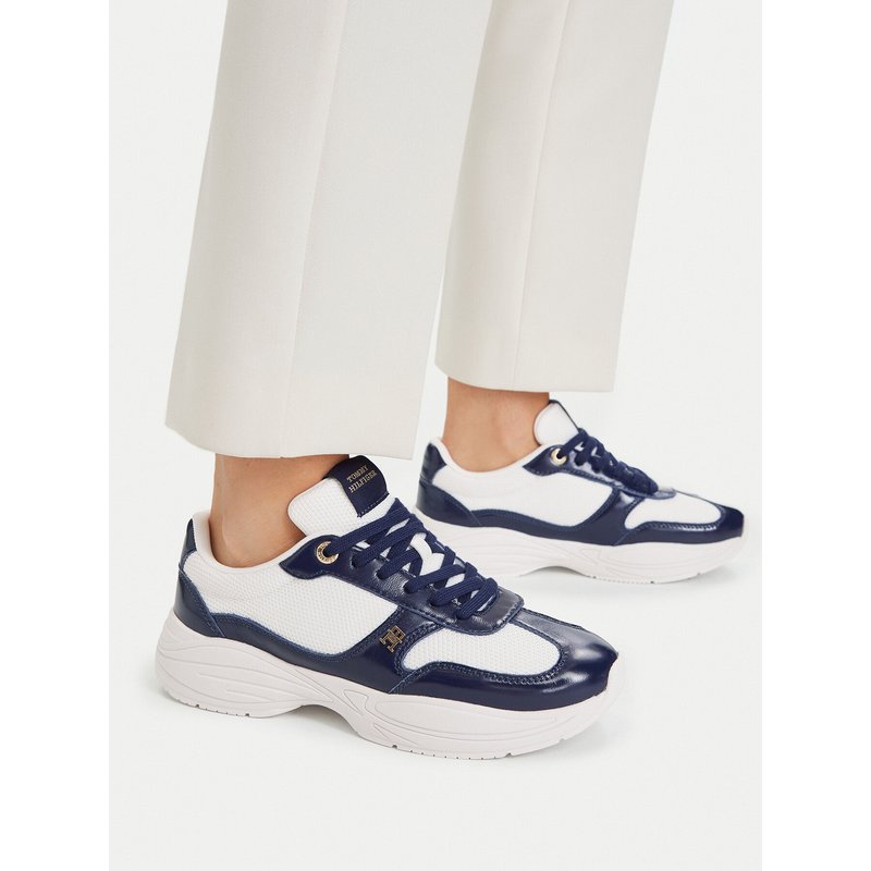 Sneakers Tommy Hilfiger Modern Runner Shiny Leather FW0FW09413 Dunkelblau