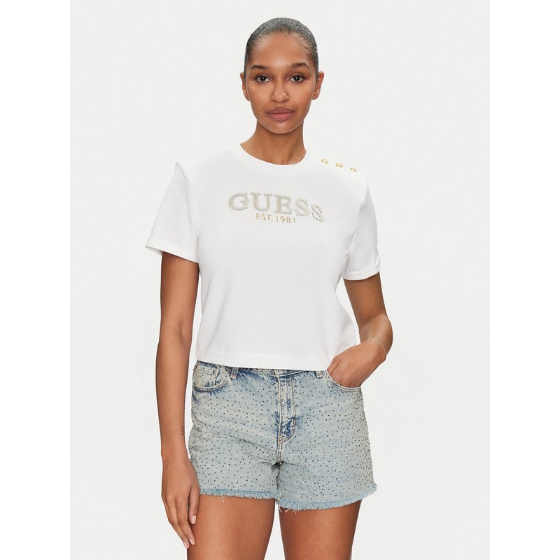 Guess T-Shirt W5GI15 K8FQ4 Weiß Regular Fit