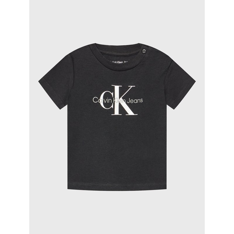 Calvin Klein Jeans T-Shirt Monogram IN0IN00001 Schwarz Regular Fit