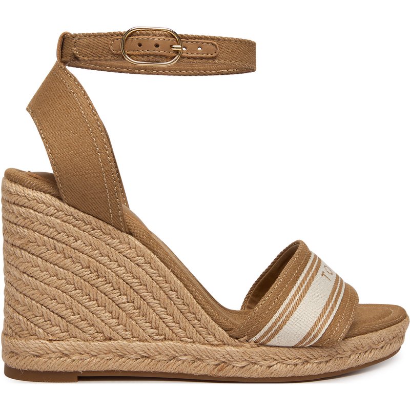 Espadrilles Tommy Hilfiger High Wedge Espad Webbing FW0FW09342 Beige