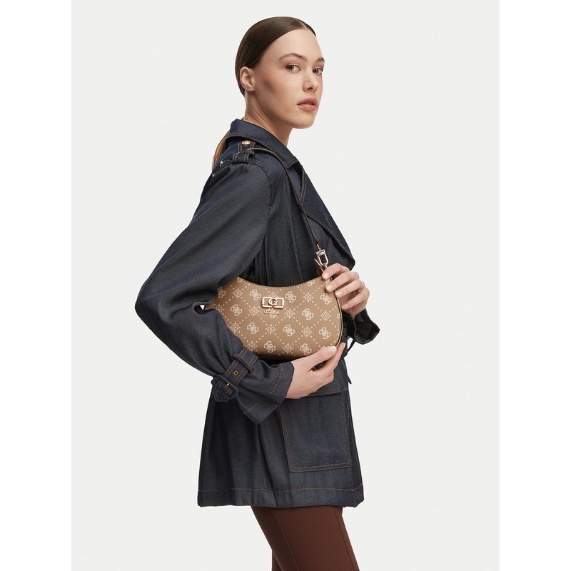 Handtasche Guess Emelie Logo HWGP99 28180 Beige
