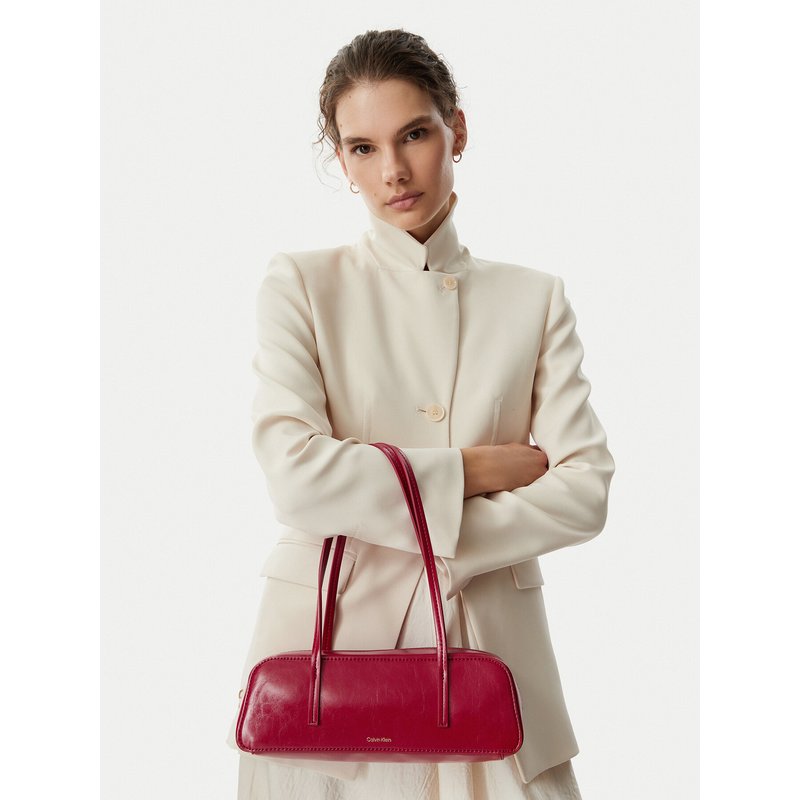 Handtasche Calvin Klein Foil Logo Glossy Bauletto LV04F3638G Rot