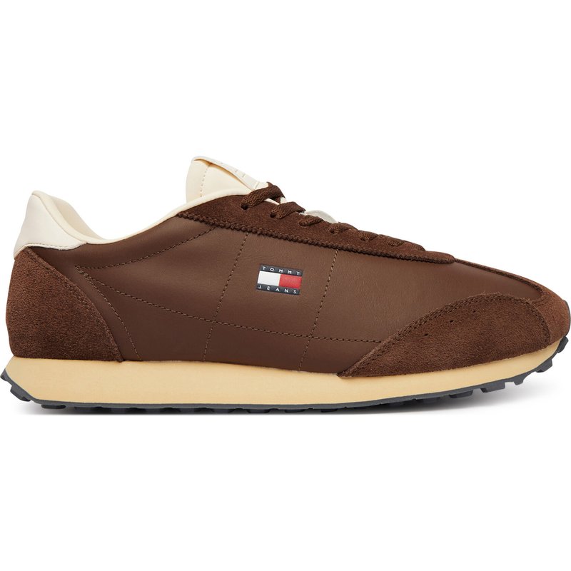 Sneakers Tommy Jeans Tjm Retro Runner Archive Mix Mat EM0EM01763 Braun