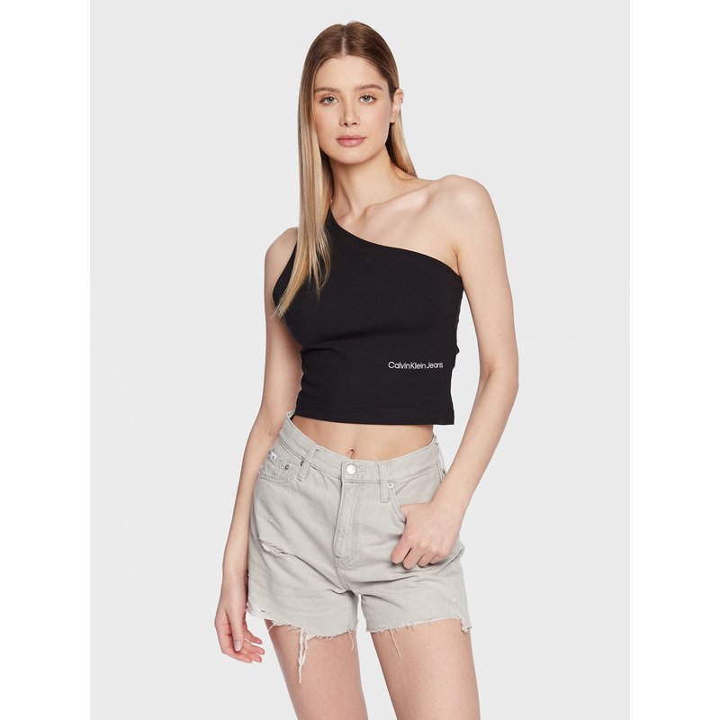 Calvin Klein Jeans Top J20J220788 Schwarz Slim Fit