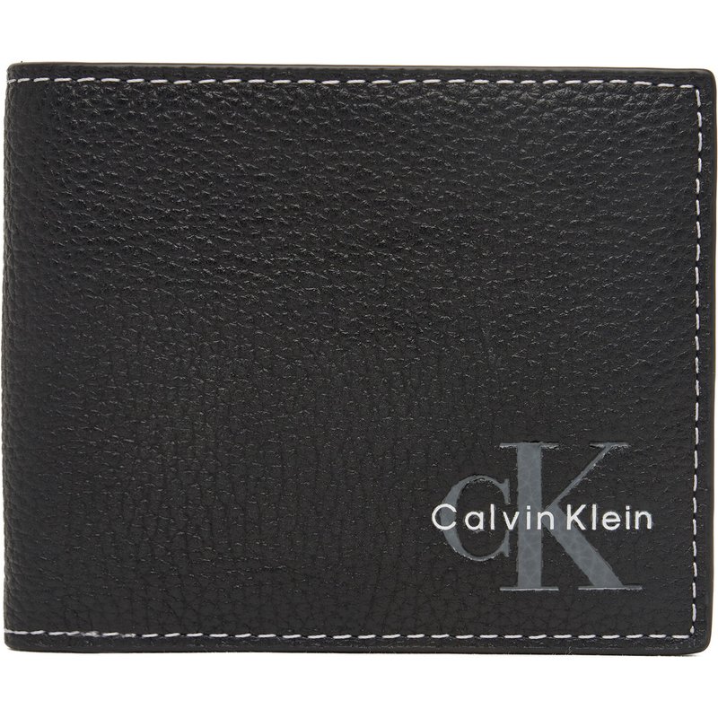 Geldbörse Calvin Klein Bold Pebble Billfold W/ Coin LV04D1270G Schwarz