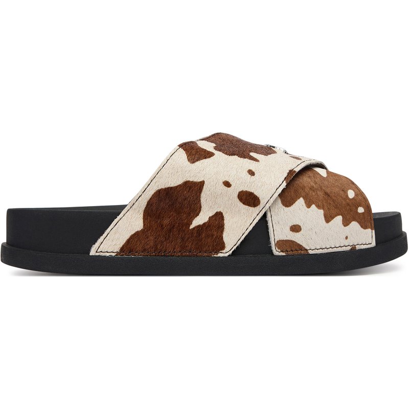 Pantoletten Tommy Jeans Tjw Comfort Slides Calf Hair EN0EN02941 Bunt