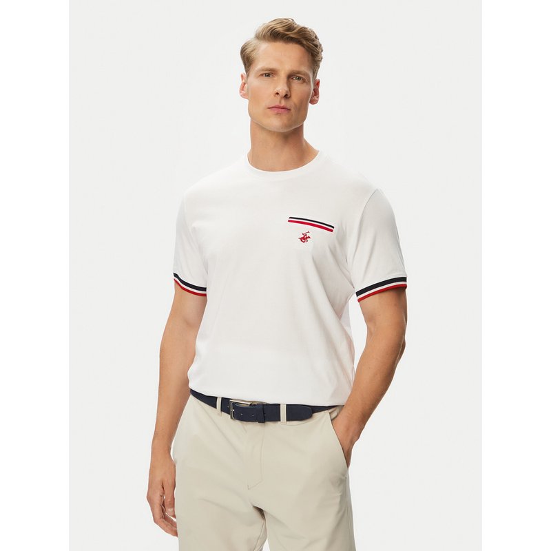 Beverly Hills Polo Club T-Shirt P-SS26M-TS0112 Weiß Regular Fit