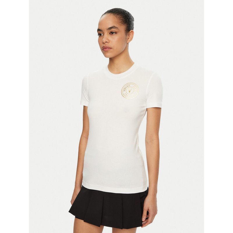 Versace Jeans Couture T-Shirt 78HAHT00 Weiß Regular Fit