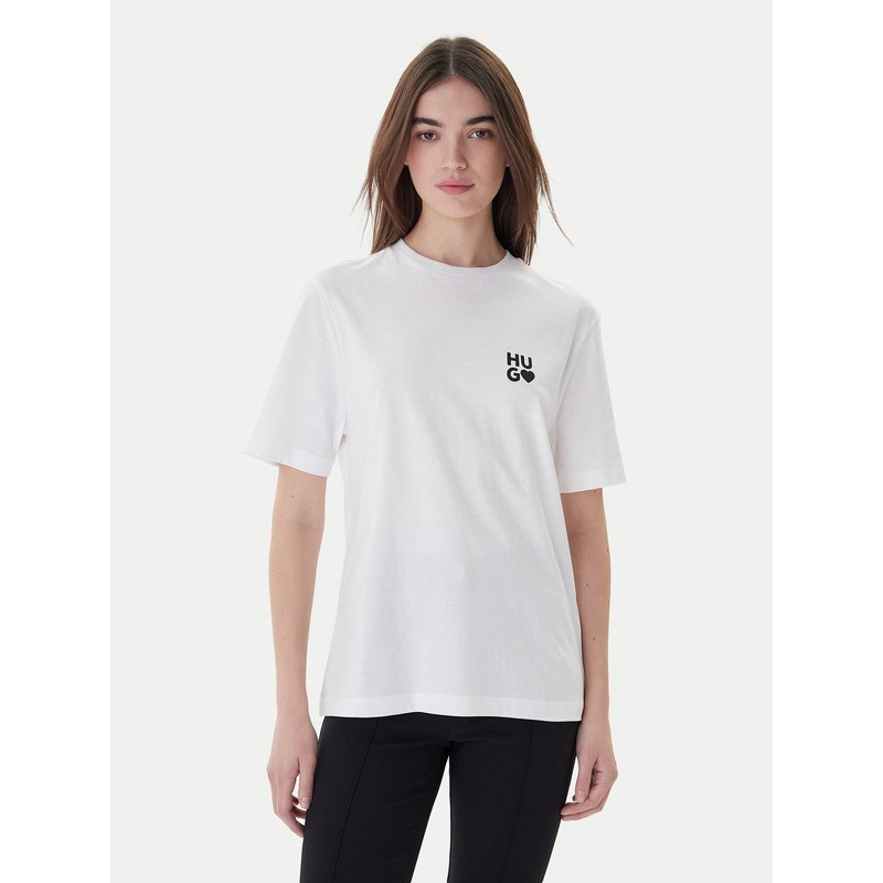 Hugo T-Shirt Dashire_4 50489198 Weiß Regular Fit
