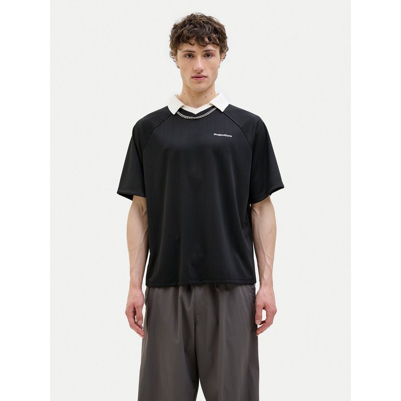 Jack & Jones Poloshirt Lido 12276758 Schwarz Loose Fit
