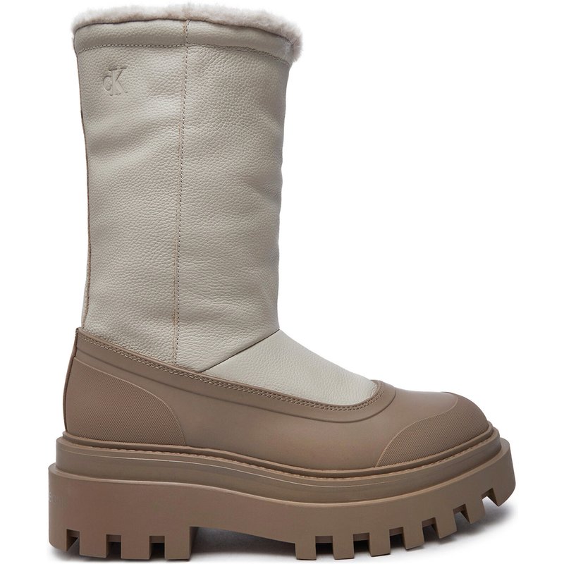 Schneeschuhe Calvin Klein Jeans Flatform Chelsea Boot Padded YW0YW01558 Beige