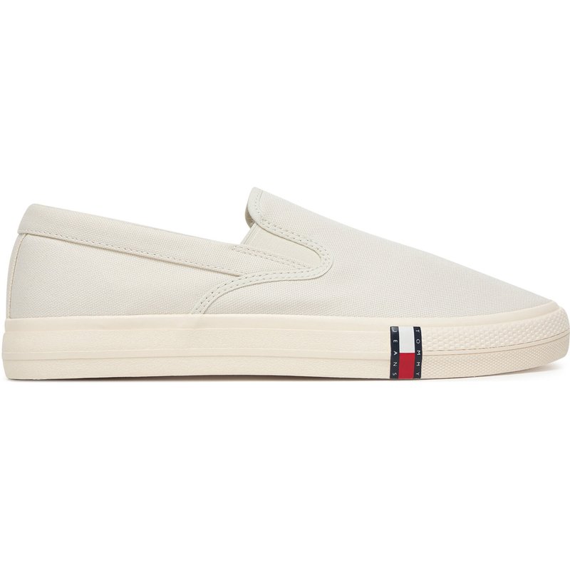 Sneakers aus Stoff Tommy Jeans Archive Vulc. Y2K Slip On EM0EM01675 Weiß