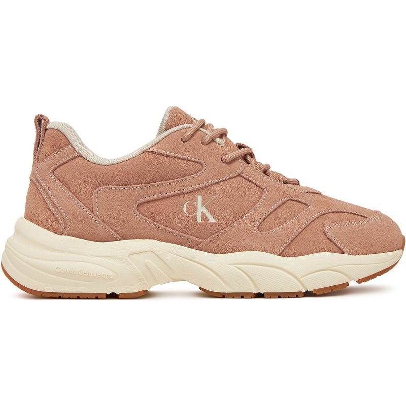Sneakers Calvin Klein Jeans Retro Tennis Low Mg Mix Media Wn YW0YW01639 Rosa
