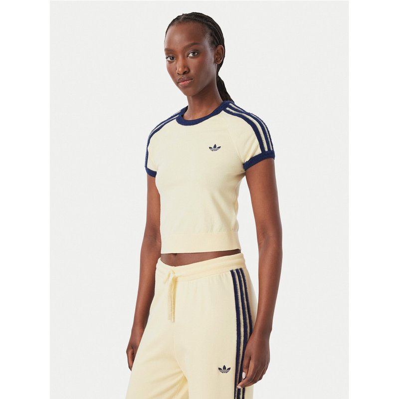 adidas T-Shirt KS7376 Creme Slim Fit
