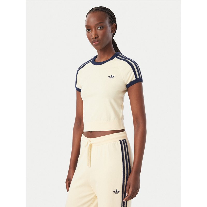 adidas T-Shirt KS7376 Creme Slim Fit