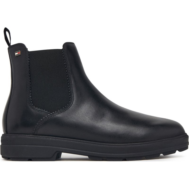 Klassische Stiefeletten Tommy Hilfiger Th Flag Outdoor Chelsea Boot FW0FW09573 Schwarz