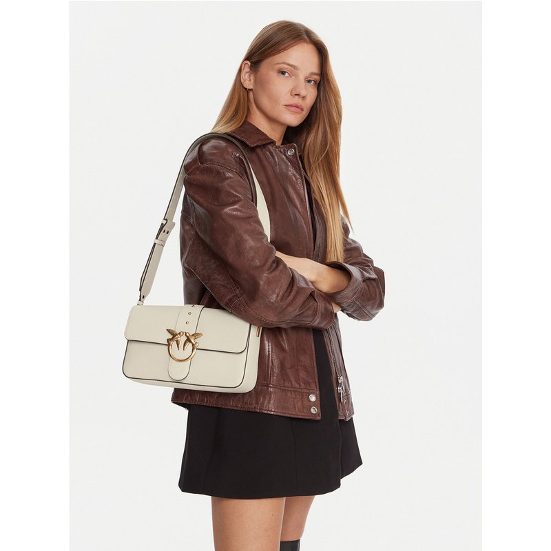 Handtasche PINKO Love One Classic Slouchy Fl PLTT 104524 A2OX Weiß