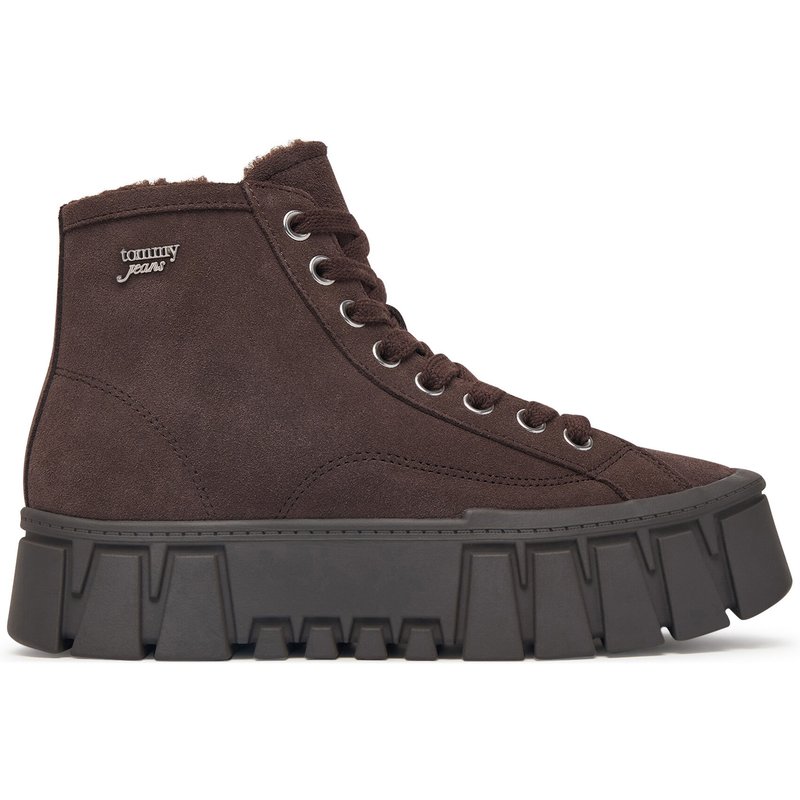 Schnürschuhe Tommy Jeans Tjw Platform Sneaker Mc Wl EN0EN03134 Dunkelbraun