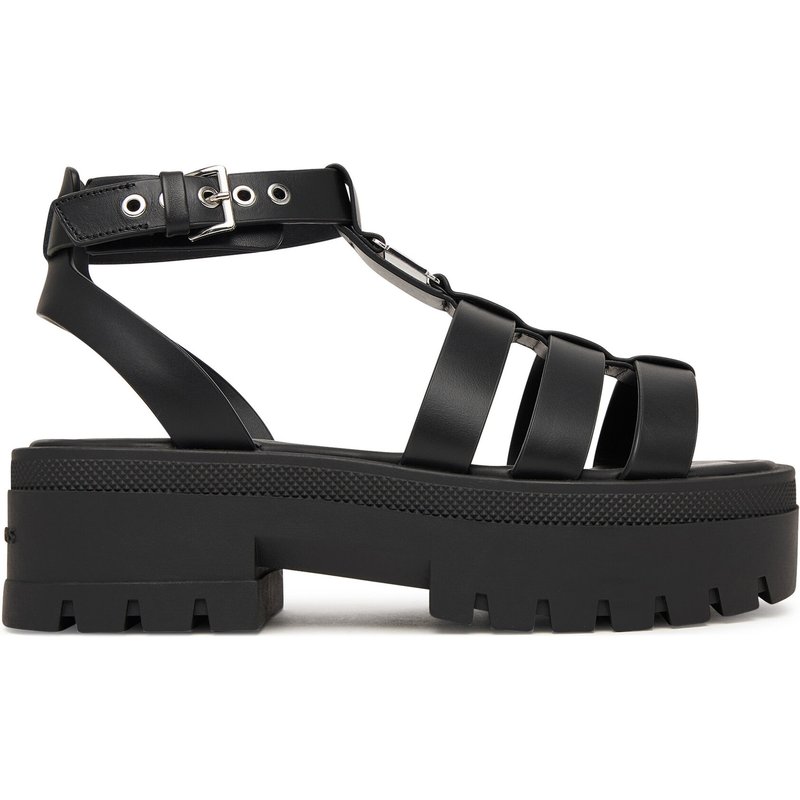 Sandalen Tommy Jeans Tjw Fisherman Leather Max Sandal EN0EN02943 Schwarz
