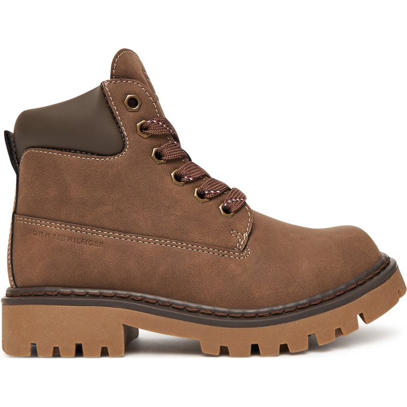 Schnürstiefeletten Tommy Hilfiger T3X5-34125-1269509 S Braun