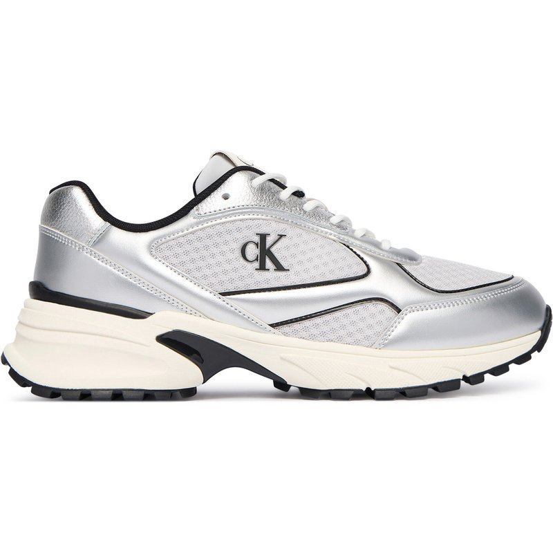Sneakers Calvin Klein Hike Runner Laceup Mesh Mix Met YM0YM01402 Silberfarben