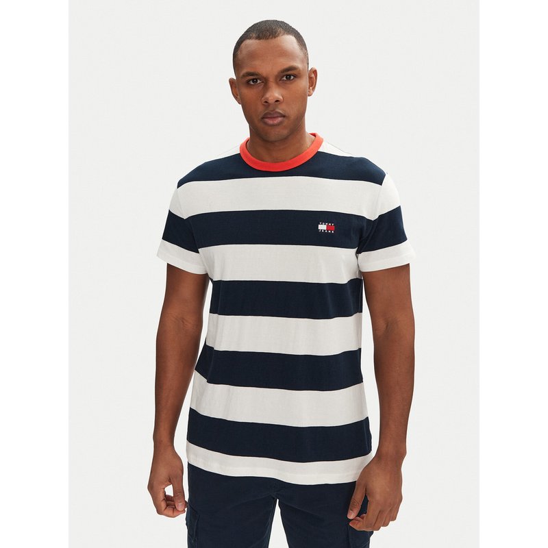 Tommy Jeans T-Shirt DM0DM20766 Dunkelblau Regular Fit