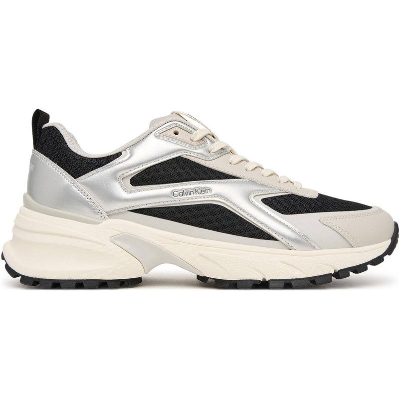 Sneakers Calvin Klein Hike Run Ckstripe Mesh Met HW0HW03140 Schwarz