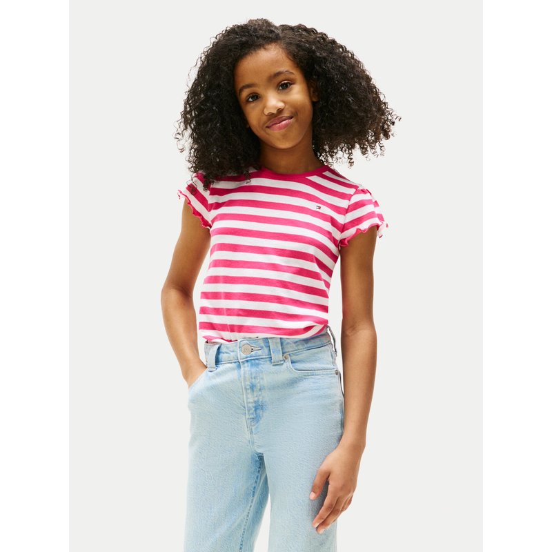 Tommy Hilfiger T-Shirt Essential KG0KG08744 Rosa Regular Fit