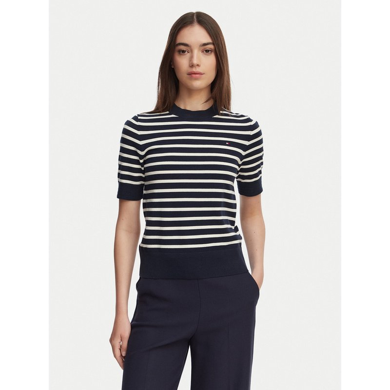 Tommy Hilfiger Pullover WW0WW49705 Dunkelblau Slim Fit