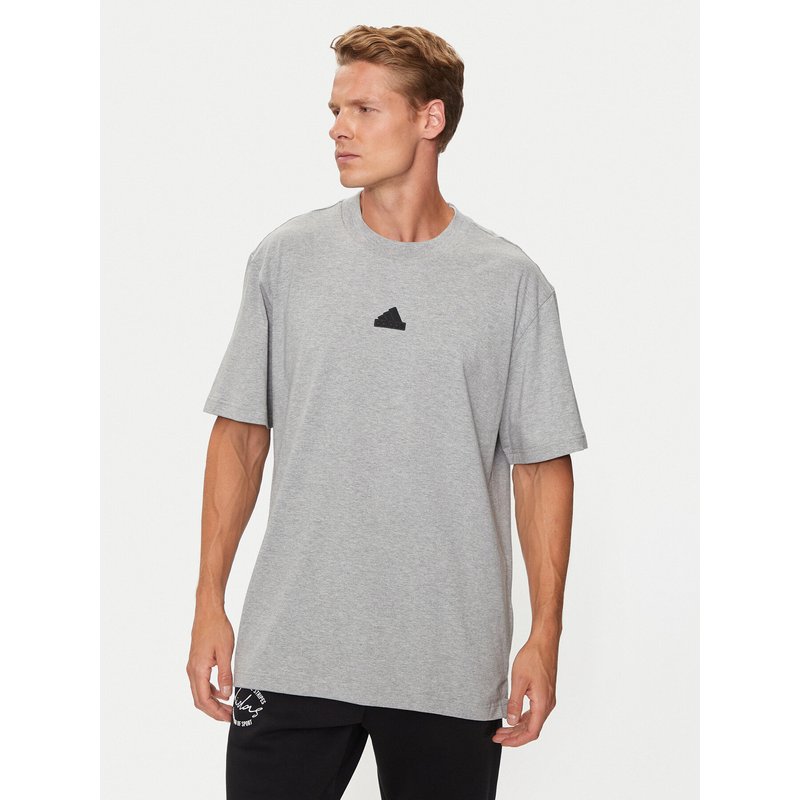 adidas T-Shirt Brand Love IW3541 Grau Loose Fit