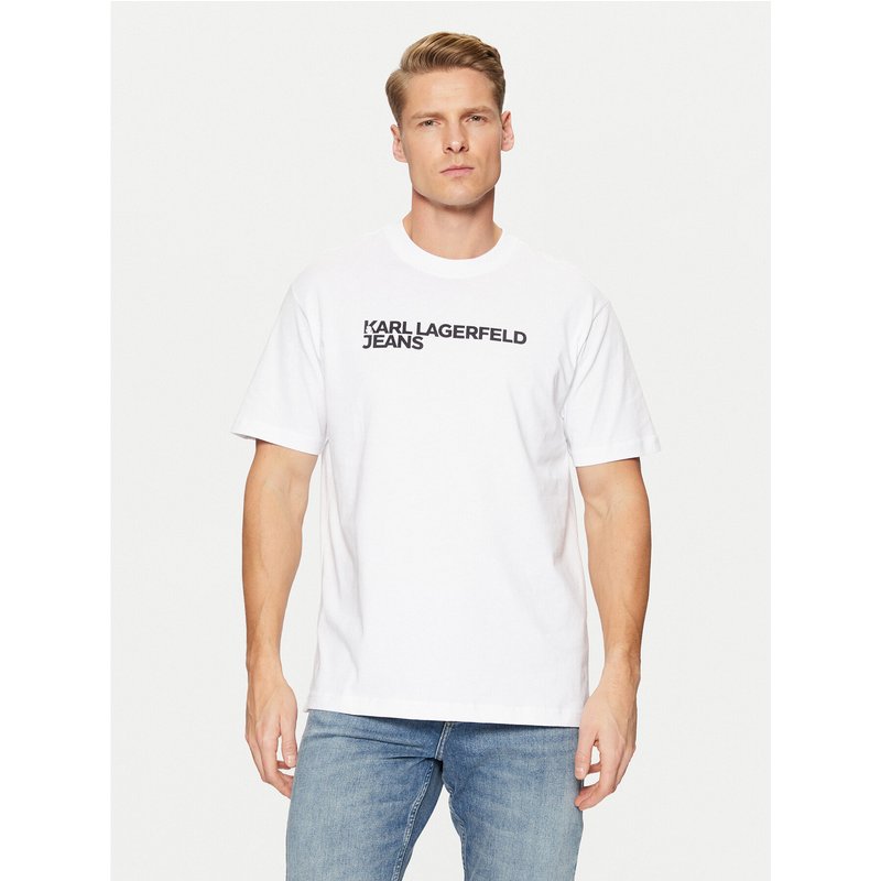 Karl Lagerfeld Jeans T-Shirt A1M17002 Weiß Regular Fit