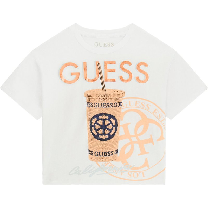 Guess T-Shirt J6GI06 K6YW4 Weiß Relaxed Fit
