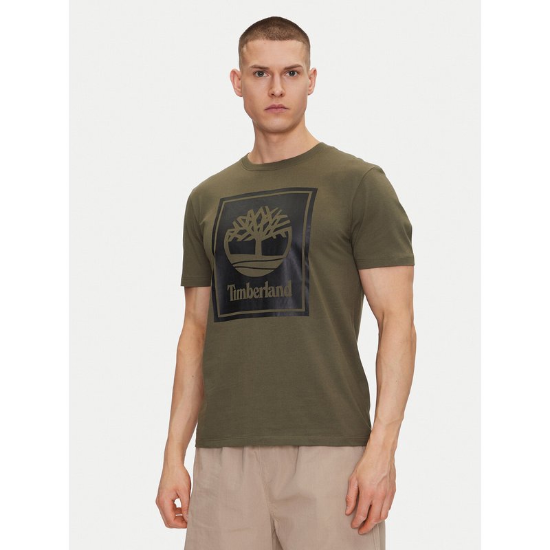 Timberland T-Shirt TB0A5WQQ Grün Regular Fit