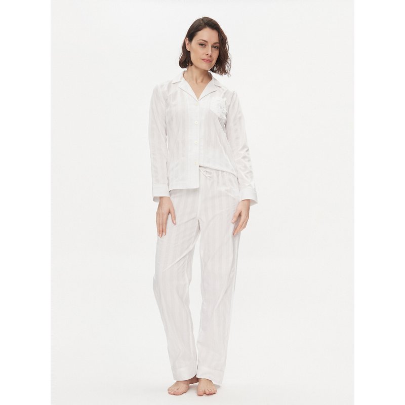 Lauren Ralph Lauren Pyjama ILN92305 Weiß Regular Fit