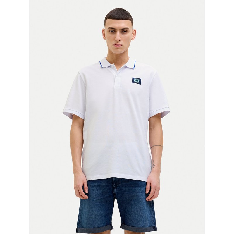 Jack & Jones Poloshirt Hudson 12269238 Weiß Regular Fit