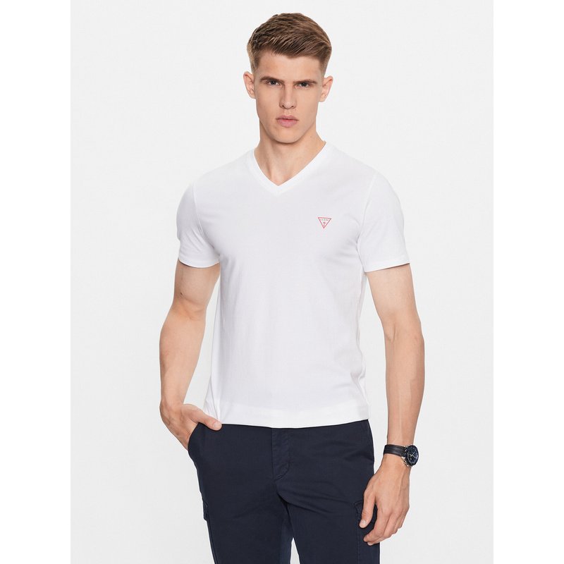 Guess T-Shirt M2YI32 J1314 Weiß Slim Fit