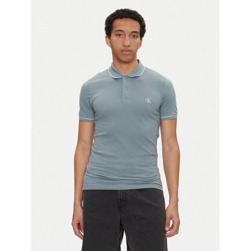 Calvin Klein Jeans Poloshirt J30J315603 Blau Slim Fit