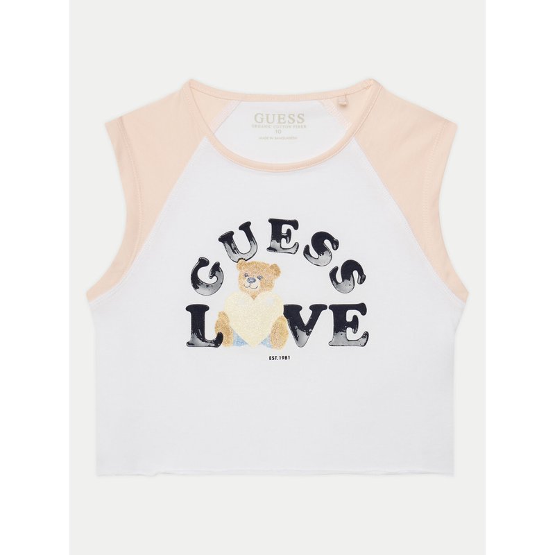 Guess Top J5GI12 K6YW4 Weiß Regular Fit