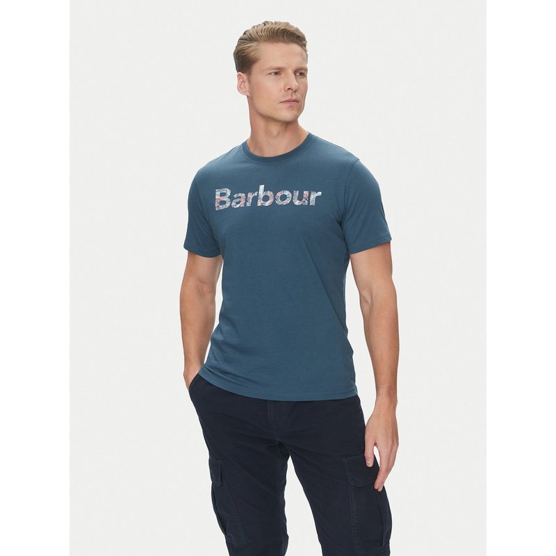 Barbour T-Shirt Devon MTS1391BU18 Dunkelblau Regular Fit