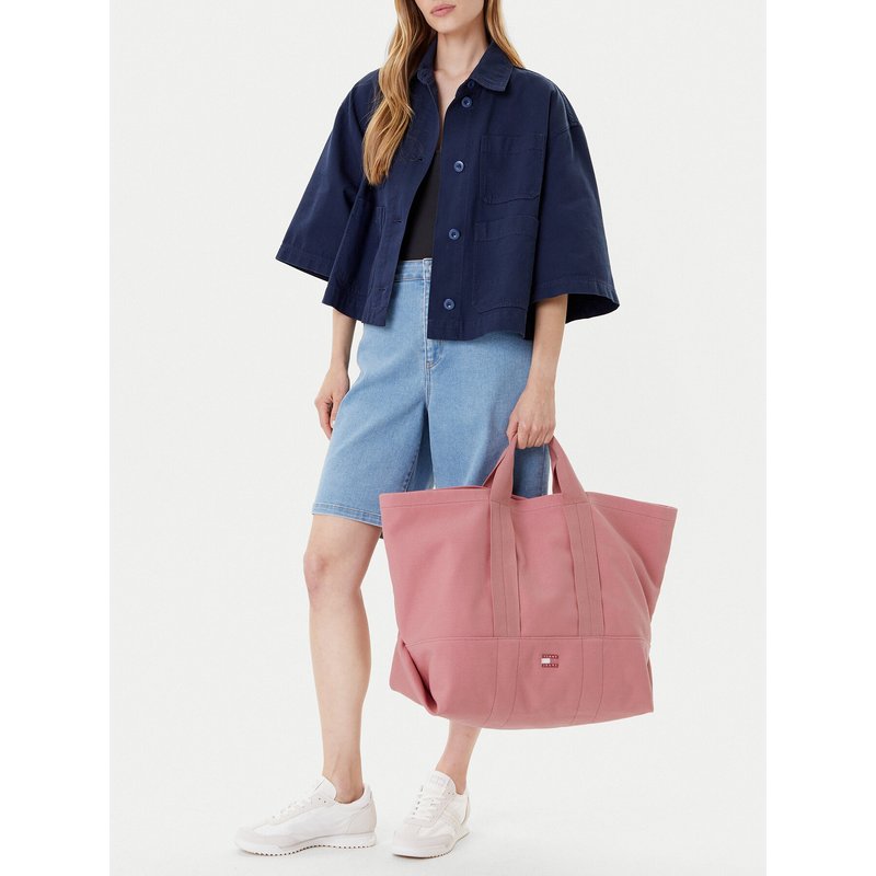 Handtasche Tommy Jeans Tjw Tote Edition Canvas AW0AW17542 Rosa