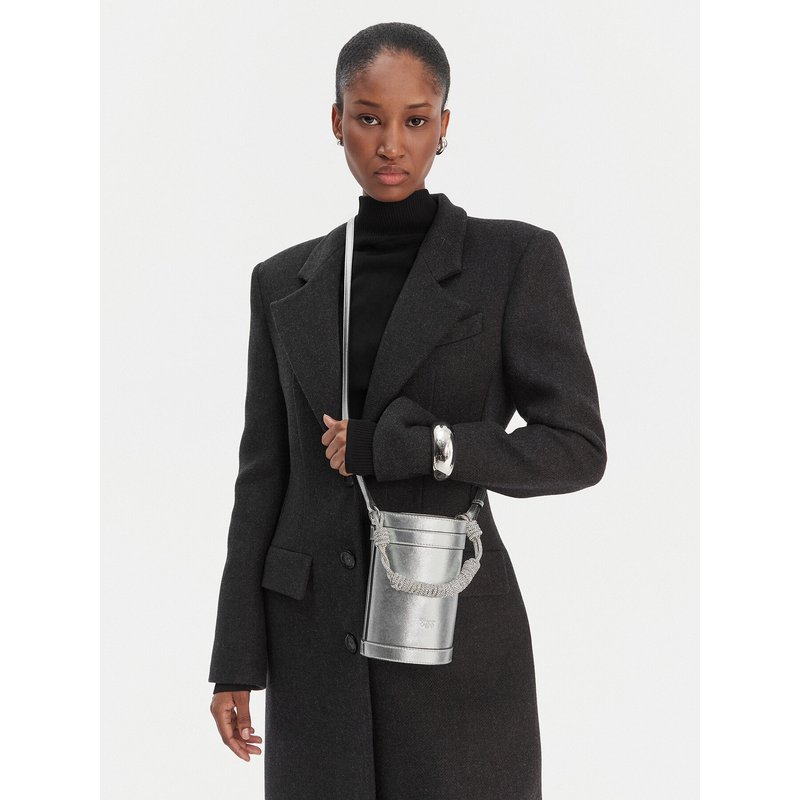 Handtasche PINKO Mini Bucket Manico 25-26 PLTT 105910 Silberfarben