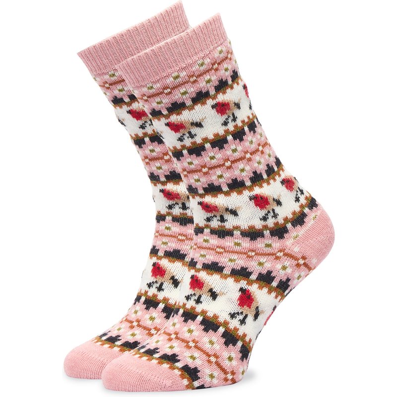 Lange Socken Barbour Robin Fair Isle LSO0077PI11 Hellrosa