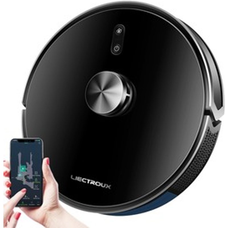 Liectroux X6 Aspirateur robot aspiration 6500 Pa navigation laser LDS réservoir deau 235 ml poubelle 400 ml 5 cartes enregistrées batterie 2600 mAh commande vocaleapplication