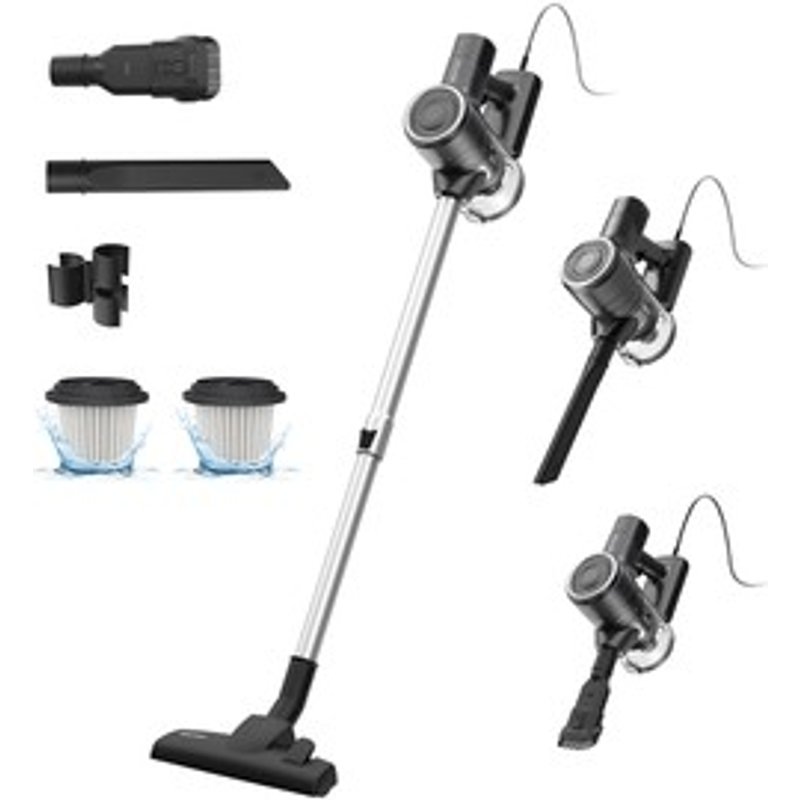 Vactidy C6 Aspirateur filaire aspiration puissante de 18 kPa bac à poussière de 800 ml avec câble de 7 m moteur de 600 W filtre HEPA antisurchauffeantibrûlure