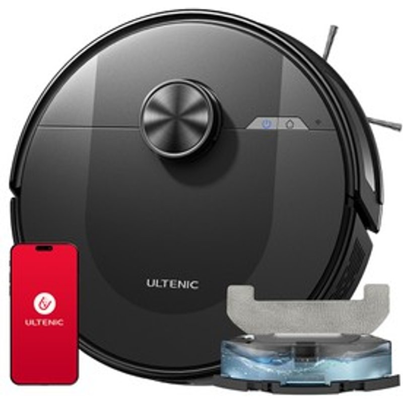 Ultenic D10 Aspirateur robot cartographie rapide LiDAR de 15 minutes aspiration de 4000 Pa autonomie de 120 minutes amplification automatique du tapis zone interdite programmation horaire télécommande SiriAlexaAPP pour parquet carrelage tapis etc