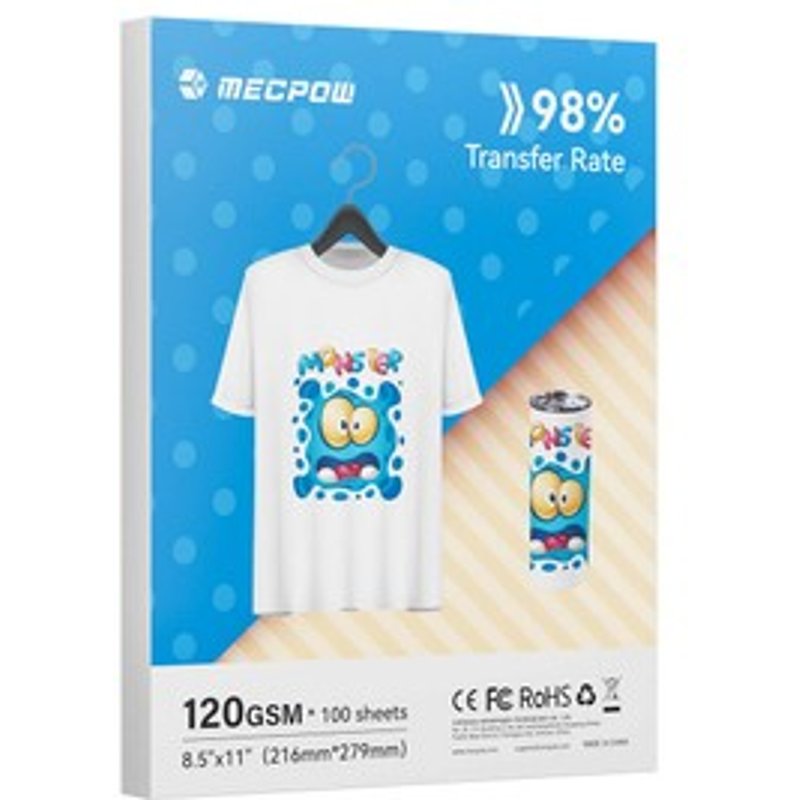 Mecpow Papier de sublimation 100 pièces 120G