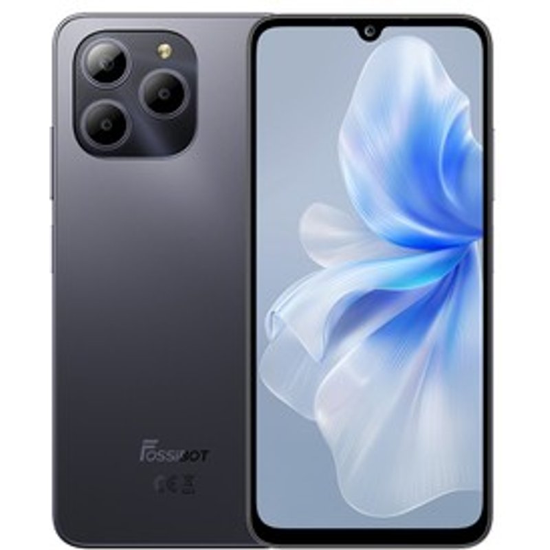 FOSSiBOT S2 Smartphone 4G téléphone portable Android 14 débloqué 8 Go de RAM 256 Go de ROM écran FHD 672 batterie 5000 mAh appareil photo 50MP + 16MP double SIM 4G reconnaissance faciale et empreinte digitale NFC Gris