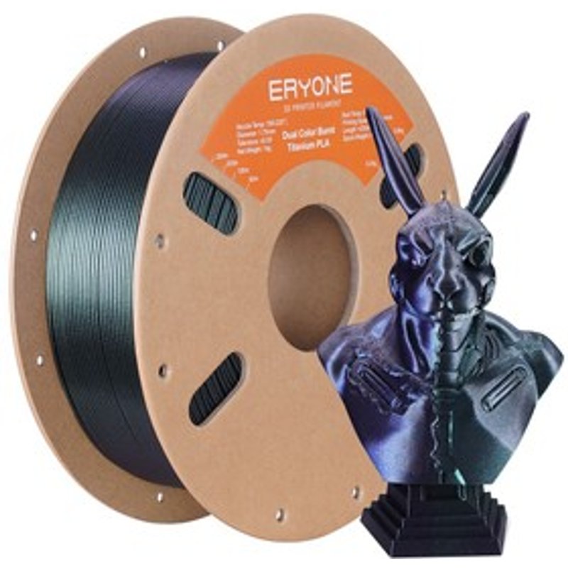 ERYONE Filament PLA Titane Brûlé DualCouleur 1kg Vert Bleu violet