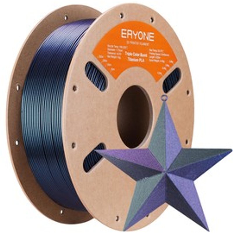 ERYONE Filament PLA Titane Brûlé TriCouleur 1kg Bleu Vert Roserouge